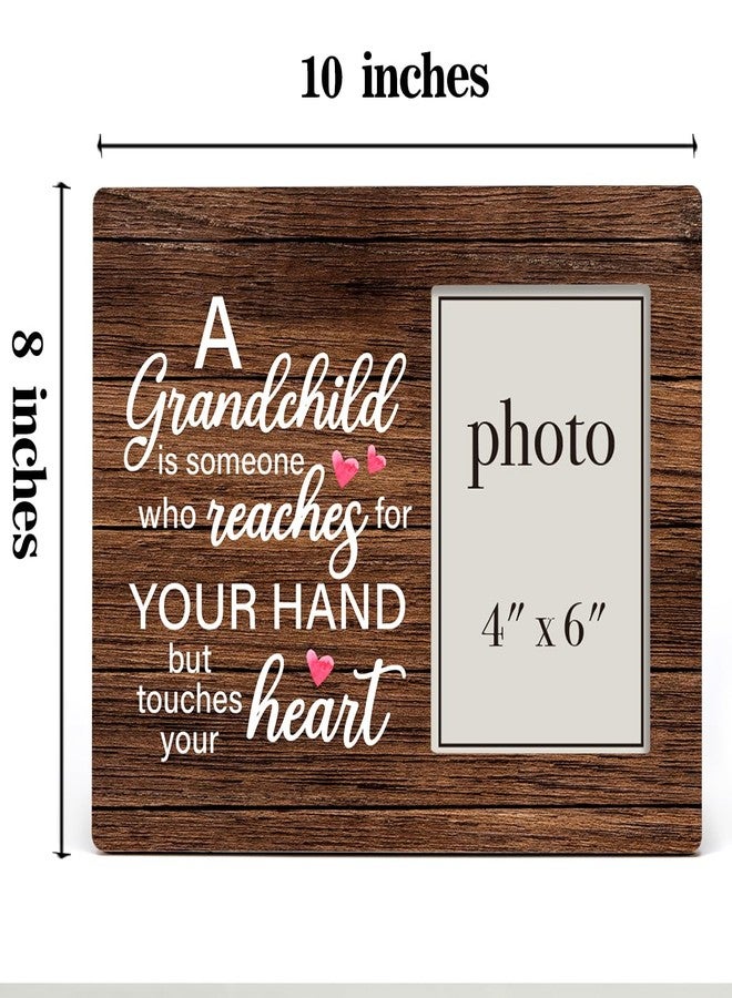 Oqtumes إطار صور هدية من الحفيد والحفيدة من أوكتومز، إطار صور خشبي ريفي للأجداد مقاس 8 × 10 بوصات، يُعلق على الحائط أو يوضع على الطاولة - صورة مقاس 4 × 6 بوصات - Image 3